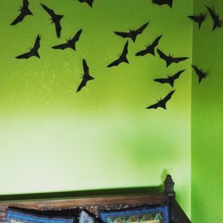 Papercrafted Bats Halloween Decoration