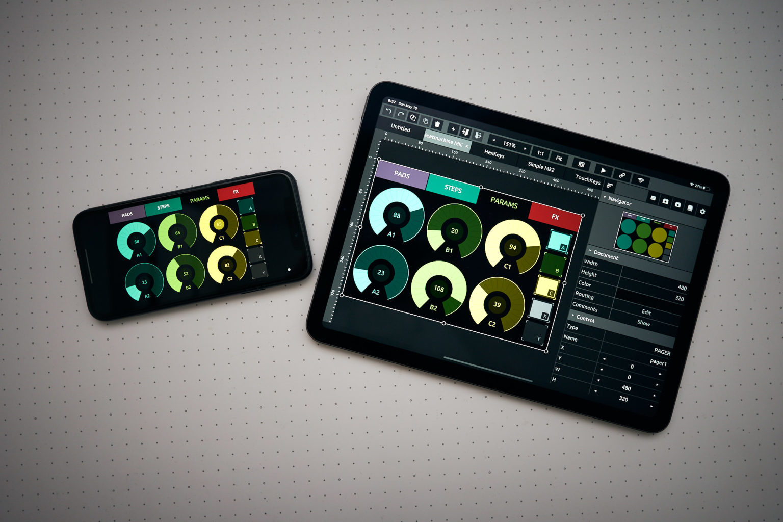 Trying out the Projection Mapping - Touchosc Screens 16 1 1536x1024 